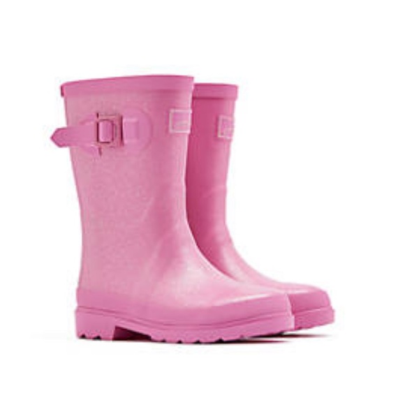 Joules Other - Joules Pink Glitter Rainboots  New with Box